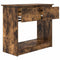 vidaXL - Wandtafel - met - lades - gerookt - eikenkleurig - 85,5x38,5x74,5 - cm
