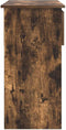 vidaXL - Wandtafel - met - lades - gerookt - eikenkleurig - 85,5x38,5x74,5 - cm