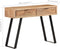 vidaXL - Wandtafel - met - natuurlijke - rand - 100x35x76 - cm - massief - acaciahout