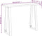 vidaXL - Wandtafel - met - natuurlijke - rand - 110x35x80 - cm - massief - acaciahout