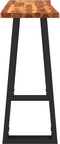 vidaXL - Wandtafel - met - natuurlijke - rand - 110x35x80 - cm - massief - acaciahout