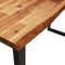 vidaXL - Wandtafel - met - natuurlijke - rand - 110x35x80 - cm - massief - acaciahout