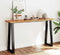vidaXL - Wandtafel - met - natuurlijke - rand - 140x40x80 - cm - massief - acaciahout