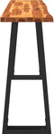 vidaXL - Wandtafel - met - natuurlijke - rand - 140x40x80 - cm - massief - acaciahout