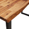 vidaXL - Wandtafel - met - natuurlijke - rand - 140x40x80 - cm - massief - acaciahout