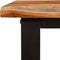 vidaXL - Wandtafel - met - natuurlijke - rand - 140x40x80 - cm - massief - acaciahout