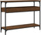 vidaXL - Wandtafel - met - schap - 100x29x75 - cm - bewerkt - hout - bruin - eikenkleur