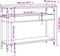 vidaXL - Wandtafel - met - schap - 100x29x75 - cm - bewerkt - hout - bruin - eikenkleur