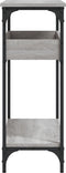 vidaXL - Wandtafel - met - schap - 100x29x75 - cm - bewerkt - hout - grijs - sonoma