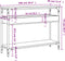 vidaXL - Wandtafel - met - schap - 100x29x75 - cm - bewerkt - hout - grijs - sonoma