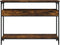 vidaXL - Wandtafel - met - schap - 100x29x75 - cm - bewerkt - hout - gerookt - eiken