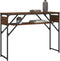 vidaXL - Wandtafel - met - schap - 105x30x75 - cm - bewerkt - hout - bruin - eikenkleur