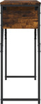vidaXL - Wandtafel - met - schap - 105x30x75 - cm - bewerkt - hout - gerookt - eiken