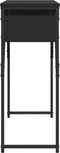 vidaXL - Wandtafel - met - schap - 105x30x75 - cm - bewerkt - hout - zwart