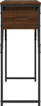 vidaXL - Wandtafel - met - schap - 105x30x75 - cm - bewerkt - hout - bruin - eikenkleur