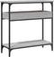 vidaXL - Wandtafel - met - schap - 75x29x75 - cm - bewerkt - hout - grijs - sonoma - eiken