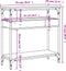 vidaXL - Wandtafel - met - schap - 75x29x75 - cm - bewerkt - hout - gerookt - eikenkleur