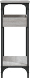 vidaXL - Wandtafel - met - schap - 75x29x75 - cm - bewerkt - hout - grijs - sonoma - eiken