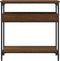 vidaXL - Wandtafel - met - schap - 75x29x75 - cm - bewerkt - hout - bruin - eikenkleur
