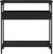 vidaXL - Wandtafel - met - schap - 75x29x75 - cm - bewerkt - hout - zwart