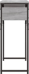 vidaXL - Wandtafel - met - schap - 75x30x75 - cm - bewerkt - hout - grijs - sonoma