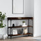 vidaXL - Wandtafel - met - schappen - 100x30x80 - cm - bruin - eikenkleur