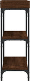 vidaXL - Wandtafel - met - schappen - 100x30x80 - cm - bruin - eikenkleur