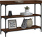 vidaXL - Wandtafel - met - schappen - 100x30x80 - cm - bruin - eikenkleur