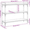 vidaXL - Wandtafel - met - schappen - 100x30x80 - cm - gerookt - eikenkleurig