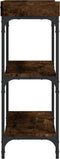 vidaXL - Wandtafel - met - schappen - 100x30x80 - cm - gerookt - eikenkleurig
