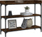 vidaXL - Wandtafel - met - schappen - 100x30x80 - cm - gerookt - eikenkleurig