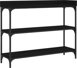 vidaXL - Wandtafel - met - schappen - 100x30x80 - cm - zwart