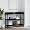 vidaXL - Wandtafel - met - schappen - 100x30x80 - cm - zwart