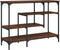 vidaXL - Wandtafel - met - schappen - 100x35x75 - cm - bruin - eikenkleur
