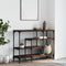 vidaXL - Wandtafel - met - schappen - 100x35x75 - cm - bruin - eikenkleur