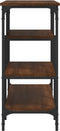 vidaXL - Wandtafel - met - schappen - 100x35x75 - cm - bruin - eikenkleur