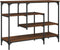 vidaXL - Wandtafel - met - schappen - 100x35x75 - cm - bruin - eikenkleur