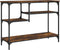 vidaXL - Wandtafel - met - schappen - 100x35x75 - cm - gerookt - eikenkleurig