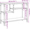 vidaXL - Wandtafel - met - schappen - 100x35x75 - cm - gerookt - eikenkleurig