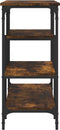vidaXL - Wandtafel - met - schappen - 100x35x75 - cm - gerookt - eikenkleurig