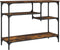 vidaXL - Wandtafel - met - schappen - 100x35x75 - cm - gerookt - eikenkleurig