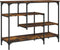 vidaXL - Wandtafel - met - schappen - 100x35x75 - cm - gerookt - eikenkleurig