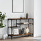 vidaXL - Wandtafel - met - schappen - 100x35x75 - cm - gerookt - eikenkleurig