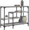 vidaXL - Wandtafel - met - schappen - 100x35x75 - cm - grijs - sonoma - eikenkleurig