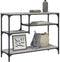 vidaXL - Wandtafel - met - schappen - 100x35x75 - cm - grijs - sonoma - eikenkleurig