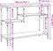 vidaXL - Wandtafel - met - schappen - 100x35x75 - cm - grijs - sonoma - eikenkleurig
