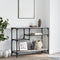 vidaXL - Wandtafel - met - schappen - 100x35x75 - cm - grijs - sonoma - eikenkleurig