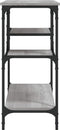 vidaXL - Wandtafel - met - schappen - 100x35x75 - cm - grijs - sonoma - eikenkleurig