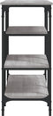 vidaXL - Wandtafel - met - schappen - 100x35x75 - cm - grijs - sonoma - eikenkleurig