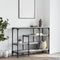 vidaXL - Wandtafel - met - schappen - 100x35x75 - cm - grijs - sonoma - eikenkleurig